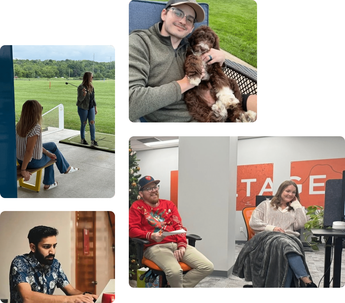 VOLTAGE team members, an office dog and the new Kansas City office