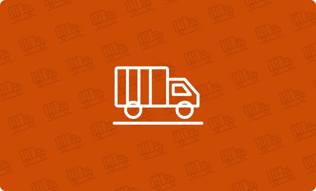 Line icon of a freight truck