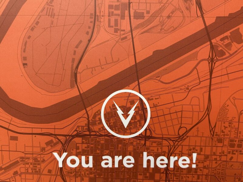 You are here map wall marking the VOLTAGE office in Kansas City