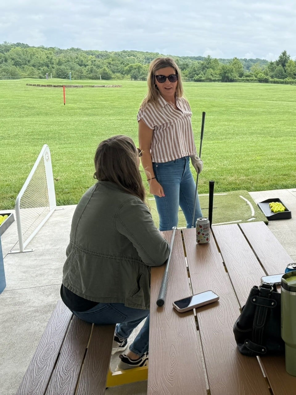 Jessi and Courtney at the VOLTAGE team golf outing