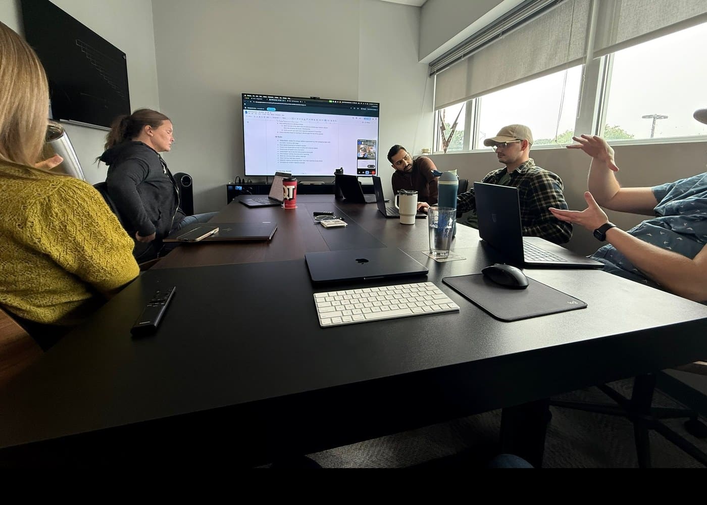 VOLTAGE team meeting in the conference room